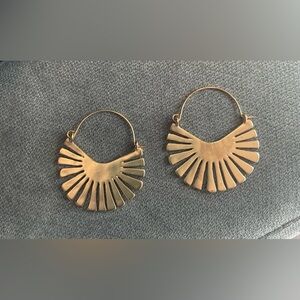 Lucky Brand Sunburst Hoop Earrings